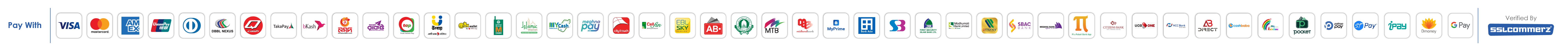 Accepted cards, banks and mobile wallets